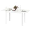 HOMCOM Tavolo Allungabile Moderno per 4-6 Persone 120-160x80x78 cm Bianco