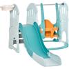 HOMCOM Scivolo per Bimbi 3 in 1 con Altalena Regolabile e Canestro 149x186x98cm