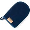LABEAUTÉ LaBeaute Guanto struccante viso - Struccante occhi e pulizia viso - Stuccante viso makeup - Lavabile e riutilizzabile - 20x13 cm - Blu Navy