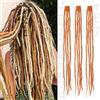 Dsoar Clip In Lana Dreadlocks Extension 22 Pollici 3PCS Dreads Sintetico Leggero con Clip Morbido Crochet Loc Extensions