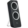 Logitech Z200 Altoparlanti per PC, Audio Stereo Completo, 10 Watt, 2 Ingressi Audio 3.5 mm, Jack ‎per Cuffie, Bassi Regolabili, Presa UK, Computer/TV/Smartphone/Tablet, Nero (Midnight)