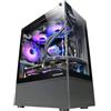 Mars Gaming MC-SE, Case PC Micro-ATX, Pannelli Frontali e Laterali Vetro Senza Cornice, Design Tecnologia AirTech Mesh, Mini Tower Gaming Doppia Camera, Supporto Raffreddamento a Liquido, Nero