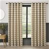 Curtina Everett - Tende con occhielli, per soggiorno, 117 x 137 cm, 100% poliestere riciclato, filtraggio della luce, tessuto jacquard, motivo a scacchi