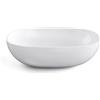 Lineabeta Lavabo ovale da appoggio Acquaio in ceramica 50x38,5 cm bianco lucido