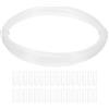 PATIKIL Nastri Ossa da 3mm x 3mm x 10 Iardes per Cucito, Ossa Plastica Pp con Cappucci Terminali PVC per Bambole Fatte a Mano, Cappello, Borse, Abiti da Sposa Fai da Te, Trasparente