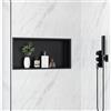 Qeke Nicchia a Muro in Acciaio Inox 304, Nicchia-Doccia Montato a Parete, Mensola da Incasso per Bagno, 60CM, Monostrato, Nero
