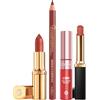 L'Oreal Paris L'Oréal Paris Rossetto 635 Worth It Medium 40Y Color Riche Intense Volume Matte + Satin + Matita Labbra Color Riche 570 Worth It Intense + Blush Lumi Le Liquid 635 Glowy Worth It Medium - Set da 4
