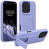 kwmobile 1x Custodia Compatibile con Apple iPhone 16 PRO - Cover Supporto Dita - Back Case per Smartphone - Protezione Gommata Lavanda
