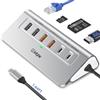 Intpw P9R PRO USB C Hub, 10-in-1 USB C Docking Station mit 1Gbps Ethernet, 4K@60Hz HDMI, 10Gbps 2 Type-A/C 3.2, 2 Type-A 2.0, PD 100W, SD/TF, Aluminium USB HUB für iPhone16/15 Series/MacBook
