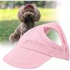 Yosoo Health Gear Berretto da Baseball Regolabile per Cani con Fori per le Orecchie, Cappellino Estivo con Visiera per Protezione Solare, Accessorio da Viaggio per Cani e Gatti (Rosa, M)