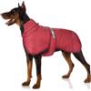 FEimaX Cappotto per Cani Antivento Caldo Giacca Invernale Cane Cappottino Riflettente per Cani di Taglia Media e Grande Abbigliamento Gilet Calda Regolabile Vestiti con Anello a D (4XL, Rosso)