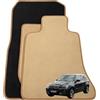 MTC Automotive Tappetini specifici per BMW, Velluto Premium Beige, Alta Qualità con Bordatura Elegante (X5 E70 2007-2013)