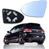 Cluthone Adatto per Specchietto Golf 7 Sinistro | Vetro Specchietto Sinistro Golf 7 Specchio Retrovisore Golf 7 Riscaldabile Esterno Auto Asferico con Piastra di Supporto