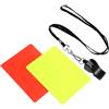 UPKOCH Calcio Professionale con Cartellini Rosso e Giallo Standard e Fischietto ad Alta Penetrazione Acustica Accessori per Partite Calcio e Sport Squadre Resistente