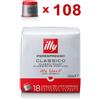 Illy 108 Capsule Caffè Iperespresso Classico Tostatura Media (Rosso)