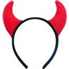 QIZHIQIAMY Cerchietto Diavolo Halloween Cerchietto Corna da Diavolo in Tessuto Rosse e Nero per Adulti, Bambini, Coppie, Accessori Costumi Horror di Halloween (Rosso)