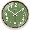 TAHEAT Orologio da parete verde, 20 cm,piccolo, moderno, silenzioso, senza ticchettio, al quarzo, per soggiorno, camera da letto, ufficio, cucina