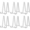 Tincogo Supporti per Piatti da Esposizione - Cavalletti in Plastica per Piatti Decorativi, Cornici Foto, Dischi in Vinile e Tablet - Ideali per Arte da Tavolo - Altezza 15,2 cm - Trasparente (6 Pezzi)