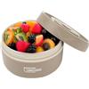 Tissting Contenitore per Pranzo Caldo per Alimenti da 420ml, Contenitore per Pranzo Bento, Contenitore per Pranzo Termico Portatile a Forma Rotonda a Doppio Strato(Modello di Isolamento Termico - Marrone)