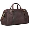 STILORD Vega Borsone Pelle Uomo Viaggio Marrone Piccolo Borsa Da Viaggio in Cuoio Autentico Duffel Bag Borsone Palestra Donna Bagaglio A Mano A Tracolla 34 L, 50x23x30