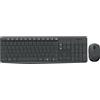 Logitech bundle wireless mouse + tastiera mk235 grigio