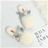 Donna Furry Pantofole Pelliccia Finta Strass Antler Slip On Scarpe Basse
