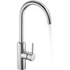 VEVOR Rubinetto Miscelatore per Lavello in Acciaio Inox da Cucina Bagno Rubinetto Automatico, Sensore senza Contatto, Acqua Calda Fredda, Temperatura Regolabile, Tubo 9,5m, Cromato, Colore Argento
