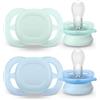 Philips Avent Ultra Start Set 2 Ciucci in Silicone 0-2 Mesi - Azzurro Chiaro/Azzurro Scuro