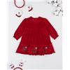 Prénatal Abito bimba rosso ricami natale