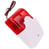 Sonew Spia di Sicurezza, Allarme Acustico e Luce Rossa Lampeggiante, Resistente Agli Urti, Sirena 110 DB e 150 Lampeggi/min, Volume Regolabile(24V)