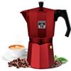 Cecotec Caffettiera Moka Express Mokclassic 600 Red. Caffettiera in Alluminio, Per ogni tipo di Cucina, 6 Tazze di Caffè, Guarnizione in Silicone, Manico Ergonomico e Termoresistente, Filtro