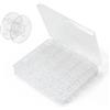 Elalove 25 Pezzi Spolette per macchina da cucire in plastica, con scatola, bobine macchina da cucire universali per accessori cucito, porta rocchetti di filo e progetti DIY, Trasparente