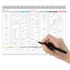 Planning Settimanale Da Tavolo Perpetuo - Weekly Planner Con Date Da Compilare -