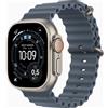 Apple Watch Ultra 3 5G 49mm Cassa Naturale Cinturino Ocean Band Blu MEWH4