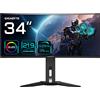 GigaByte Monitor Curvo OLED WQHD 34" 175Hz 0.03ms FreeSync Premium Pro