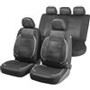 Walser coprisedile auto Rover con cerniera, ZIPP-IT premium, set completo, 2 coprisedile anteriore, 1 rivestimento posteriore nero 13402