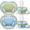 Philips Avent Ultra Air 2 Ciucci in Silicone 0-6 Mesi - Azzurro e Verde