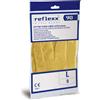 REFLEXX |L" "Guanti Riutilizzabili Felpati Reflexx R90 - gr.50 - coppia di guanti in lattice - felpato- colore giallo - TAGLIA XL - oltre 10.560 paia"