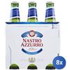Nastro azzurro 8x Stock Nastro Azzurro Birra Bottiglia 33X3 Vetro