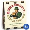 Moretti 8x Stock Moretti Birra Bottiglia 33X3 Vetro
