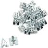 A ABSOPRO Metallo Fermo Clip Argento Tono Set Di 20 Per Auto | Dimensioni 12x11x12mm Larghezza Interna 9.4mm Per Fissaggio Cavi Portiere Cruscotto Console Facile Installazione