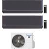Panasonic Condizionatore Climatizzatore Panasonic Dual Split Inverter Etherea Grigio Grafite R-32 9000+9000 con CU-2Z50TBE Wi-Fi Integrato