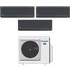 Panasonic Condizionatore Climatizzatore Panasonic Trial Split Inverter Etherea Grigio Grafite R-32 9000+9000+9000 con CU-3Z52TBE Wi-Fi Integrato