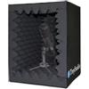TroyStudio Cabina vocale portatile, scudo isolante pieghevole per microfono, registrazione musicale, scatola fonoassorbente per l'eco, per scrivania e supporto, filtro riflettente con schiuma densa
