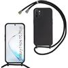 FERLAN Custodia per Samsung Galaxy Note 10 Plus Cover con Cordino,Nero Silicone Antiurto TPU Morbido Case Corda Collana Necklace Regolabile Stylish con Catena Ultra Sottile Cover per Galaxy Note 10 Plus,Nero