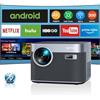 TOPTRO 【Android TV & Auto Focus/Keystone】Proiettore 4K Supporta,700ANSI,Videoproiettore 1080P Nativo Full HD TOPTRO Proiettore Home Cinema Zoom 50% WiFi6 per Telefono/TV Stick/PS5 HDMI AV USB