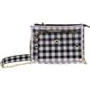 Eferri Pochette Donna Borsa Clutch Charpuis Borsetta Ragazza Borsa da sera Cerimonia Matrimonio Donna Nero