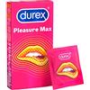 Durex Pleasuremax Preservativi Stimolanti con Nervature, 12 Profilattici