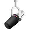 Shure MV7+ Microfono per Podcast-Audio avanzato, pannello a sfioramento a LED, uscite USB-C e XLR, modalità livello automatico, filtro pop digitale, effetti di riverbero, podcasting, streaming-Bianco