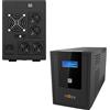 nJoy UPS 2000VA 1200W Onda sinusoidale simulata 4 schuko 2 batterie 12 Volt 9A LCD